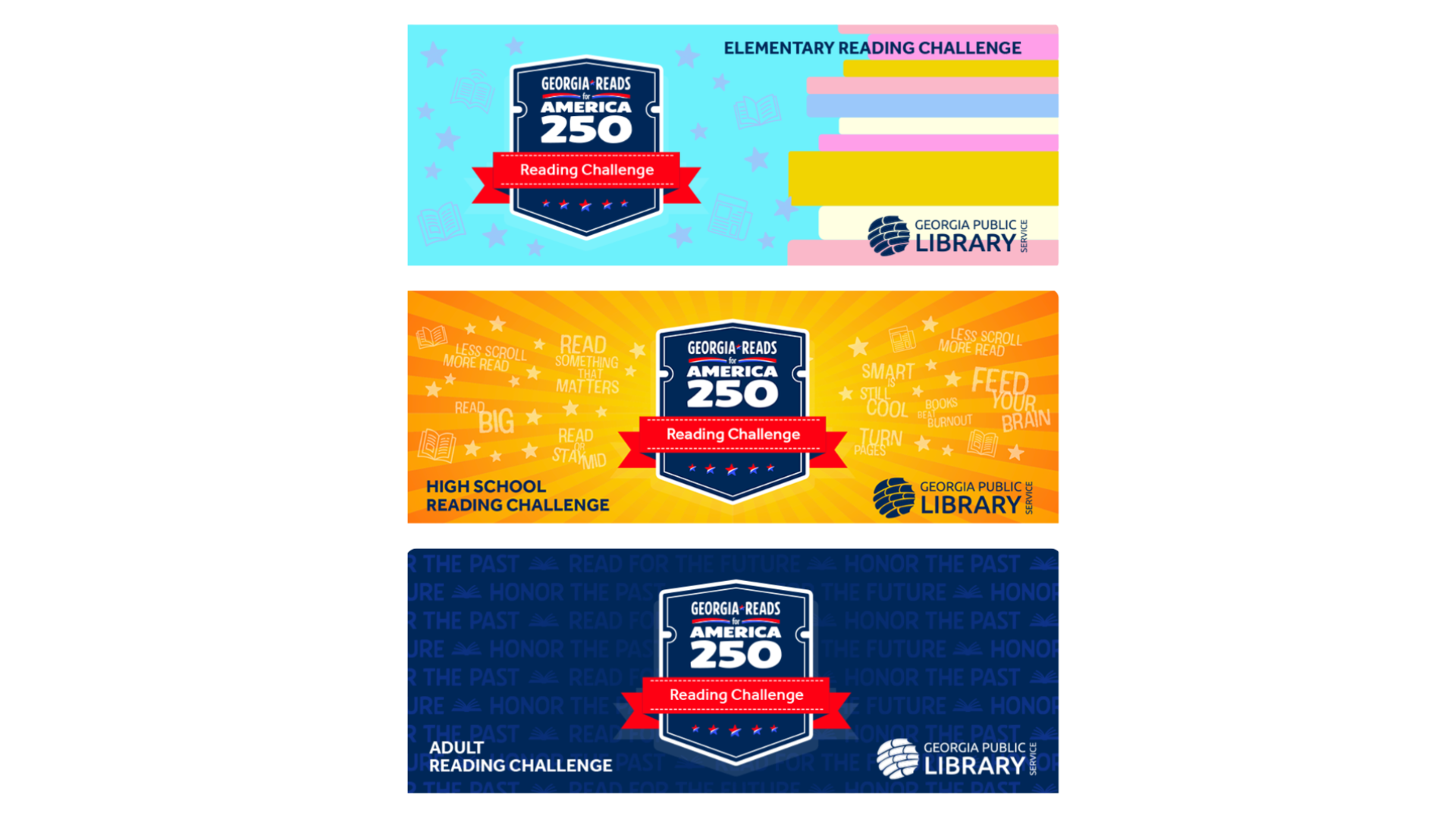 Header image of Georgia Reads for America reading challenges